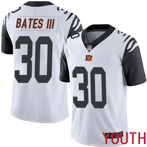 Cincinnati Bengals Limited White Youth Jessie Bates III Jersey NFL Footballl #30 Rush Vapor Untouchable->youth nfl jersey->Youth Jersey